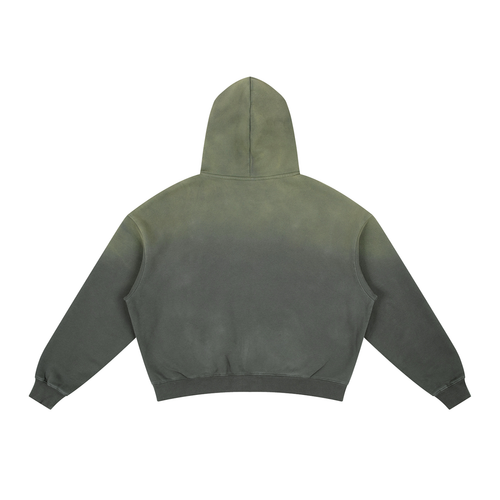 Frayed Sunfade Boxy Fleece Hoodie by DKRTL WYZE