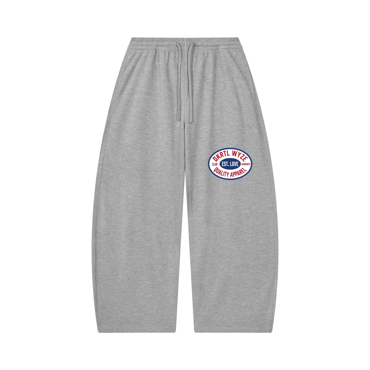 Unisex Waffle Barrel Leg Pants