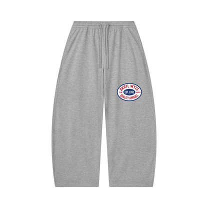 Unisex Waffle Barrel Leg Pants