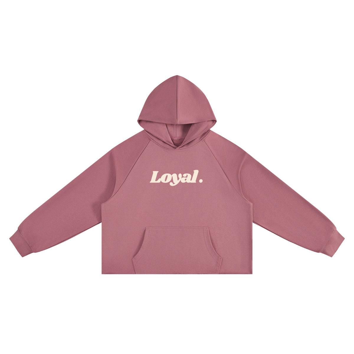 Unisex Vintage Wash Raw Edge Boxy Hoodie