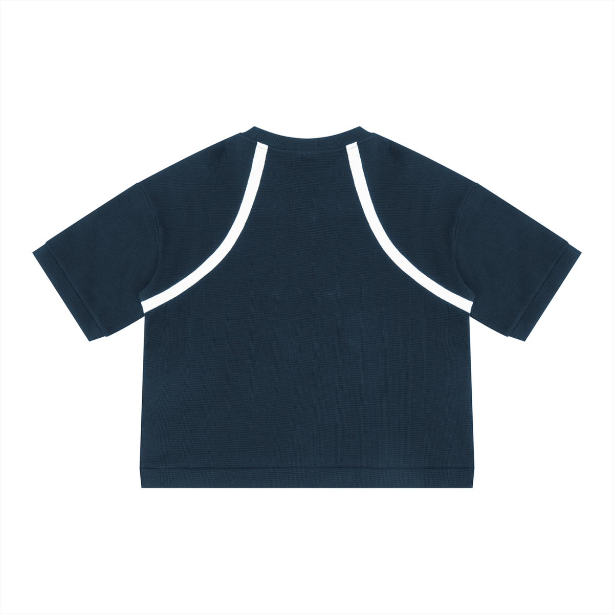 Unisex Color Block Waffle Boxy T-Shirt