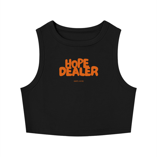 Women's Tight Crewneck Crop Tank Top in Black by DKRTL WYZE