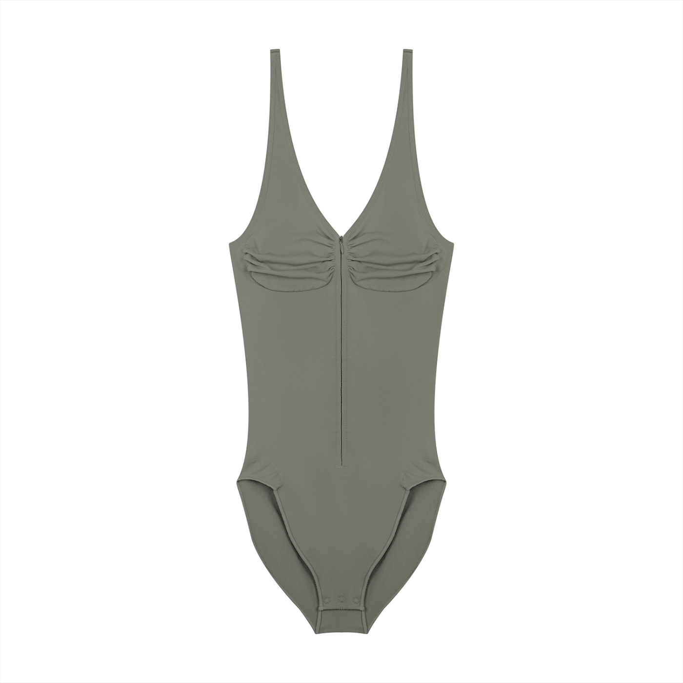 Women’s Full-Zip Ruched Bodysuit