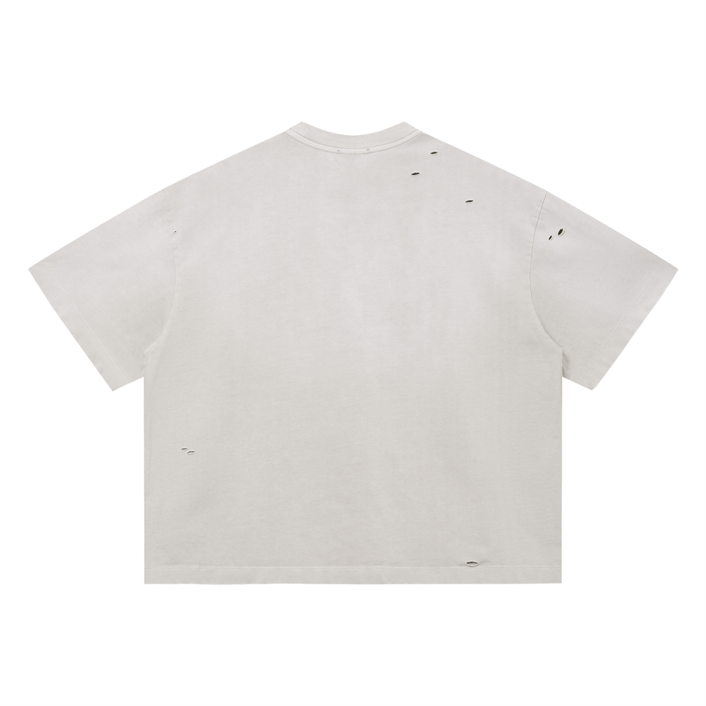 Vintage Washed Distressed Boxy Oversized T-Shirt