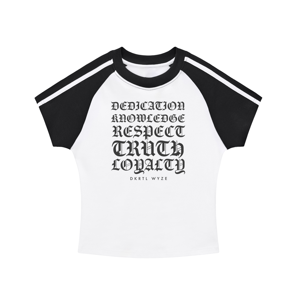Contrast Stripes Bodycon Raglan  Sleeve T-Shirt