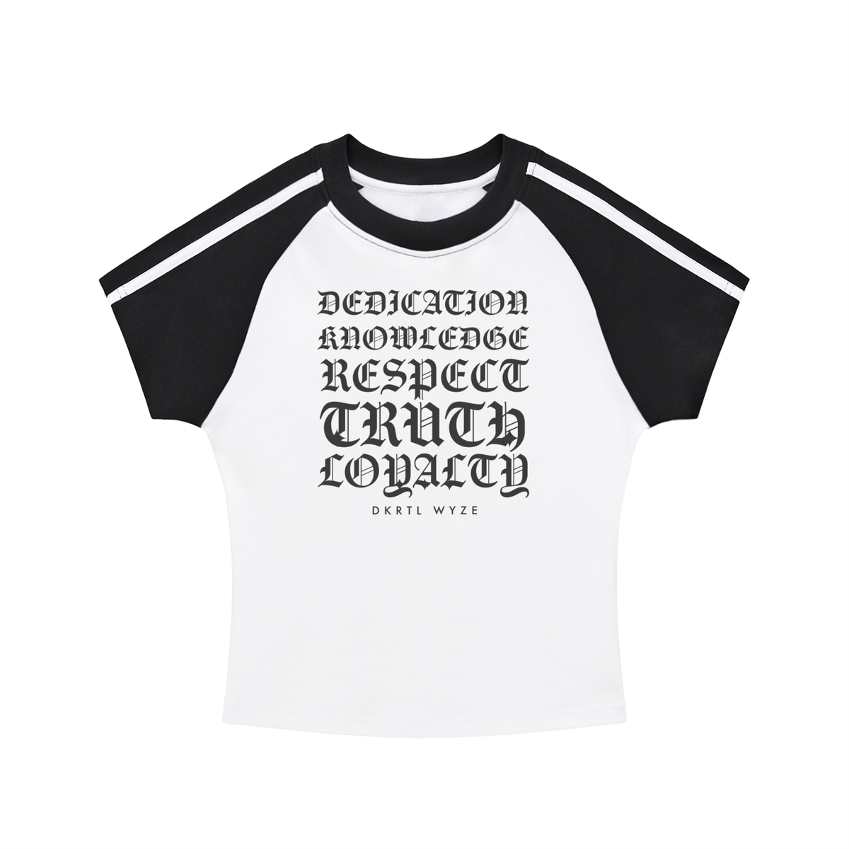 Contrast Stripes Bodycon Raglan  Sleeve T-Shirt
