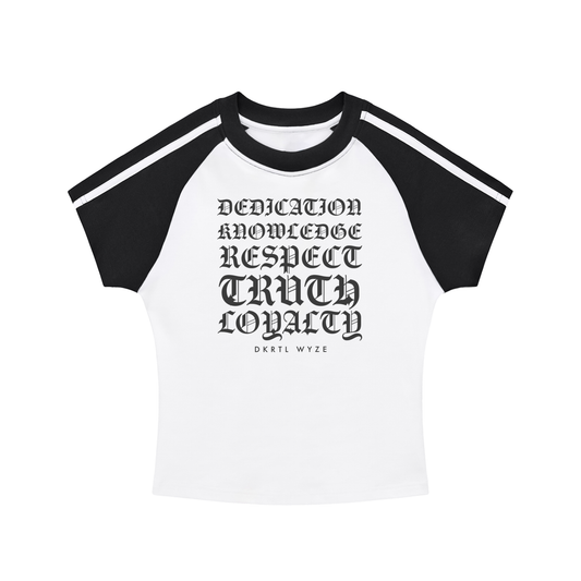 Contrast Stripes Bodycon Raglan  Sleeve T-Shirt