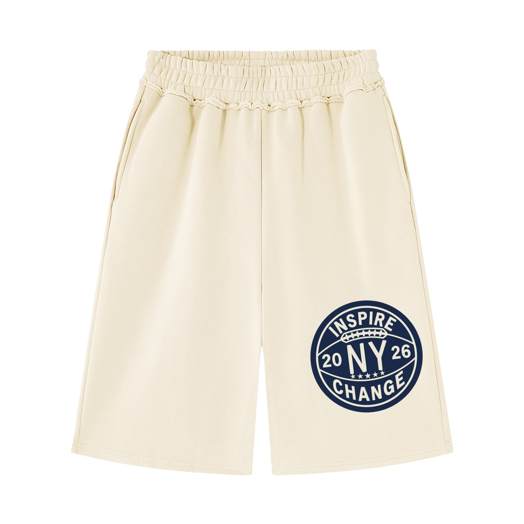Unisex Raw Edge Fleece Shorts
