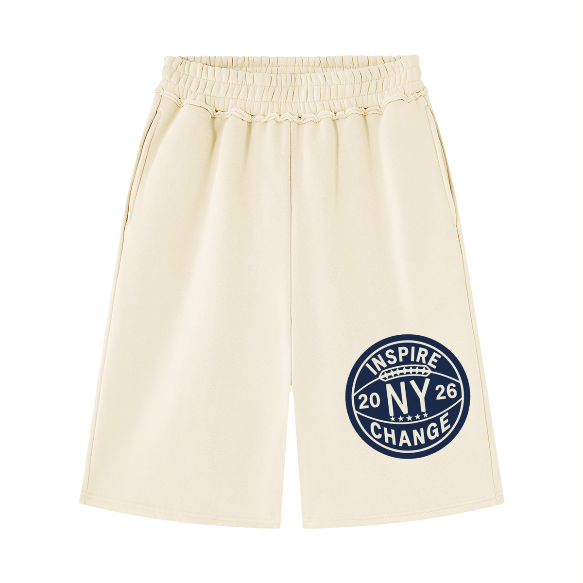 Unisex Raw Edge Fleece Shorts