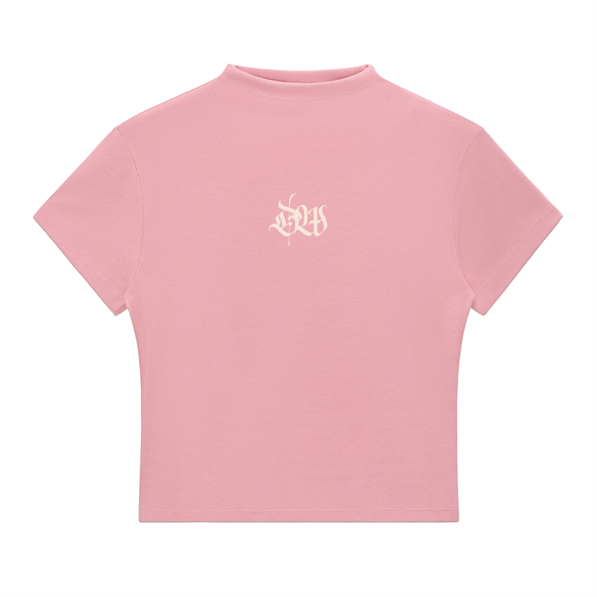 Essential Slim Fit Mock Neck T-Shirt in Pink by DKRTL WYZE