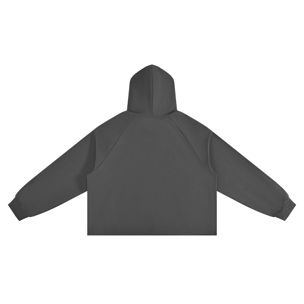 Unisex Vintage Wash Raw Edge Boxy Hoodie