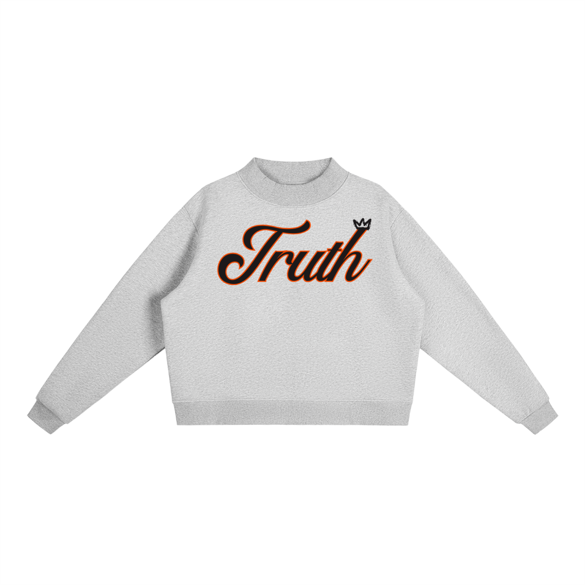 Essential Fleece Mock-Neck Crew Sweatshirt