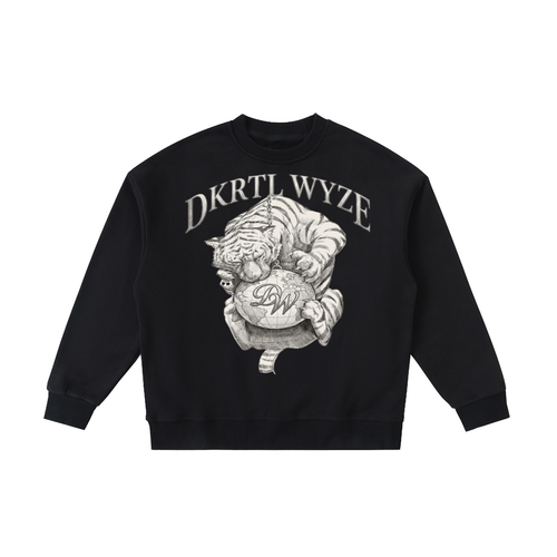 Essential Fleece Kids' Crewneck Sweatshirt in Black by DKRTL WYZE