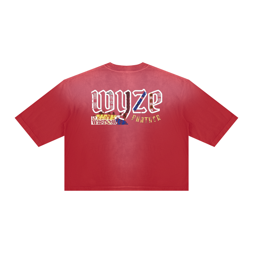 Unisex Vintage Wash Sunfade Boxy T-Shirt by DKRTL WYZE