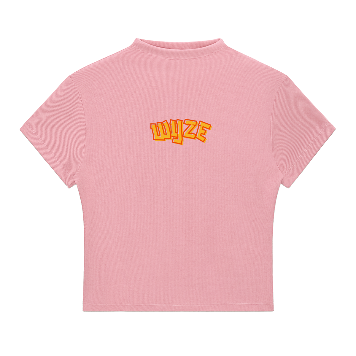 Essential Slim Fit Mock Neck T-Shirt in Pink by DKRTL WYZE