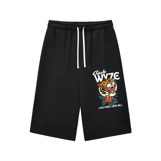 Relaxed Drawstring Three-quarter Sweatpants