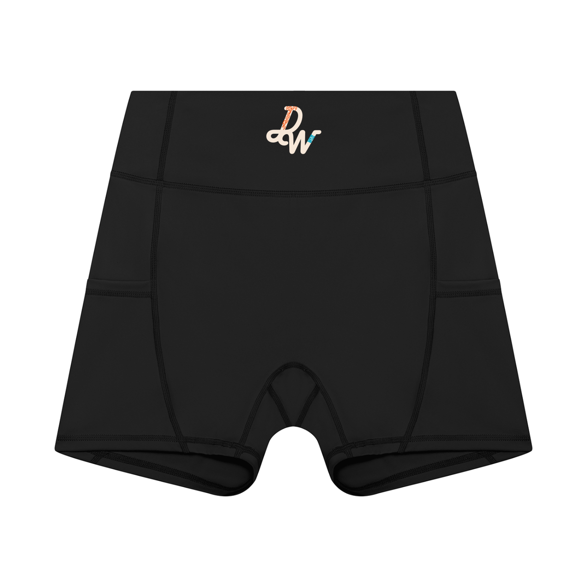 Women’s High Rise Pocket Yoga Shorts in Black by DKRTL WYZE
