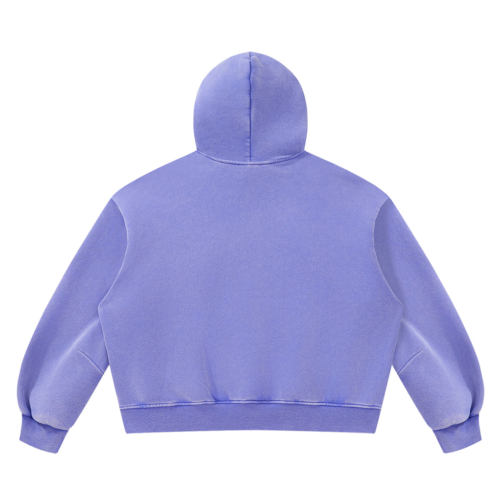 Unisex Vintage Wash Boxy Fleece Hoodie by DKRTL WYZE