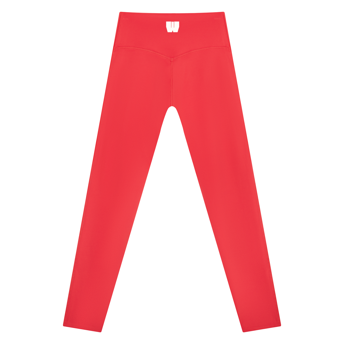 Women’s High Rise Ankle Length Yoga Leggings in Red with White by DKRTL WYZE