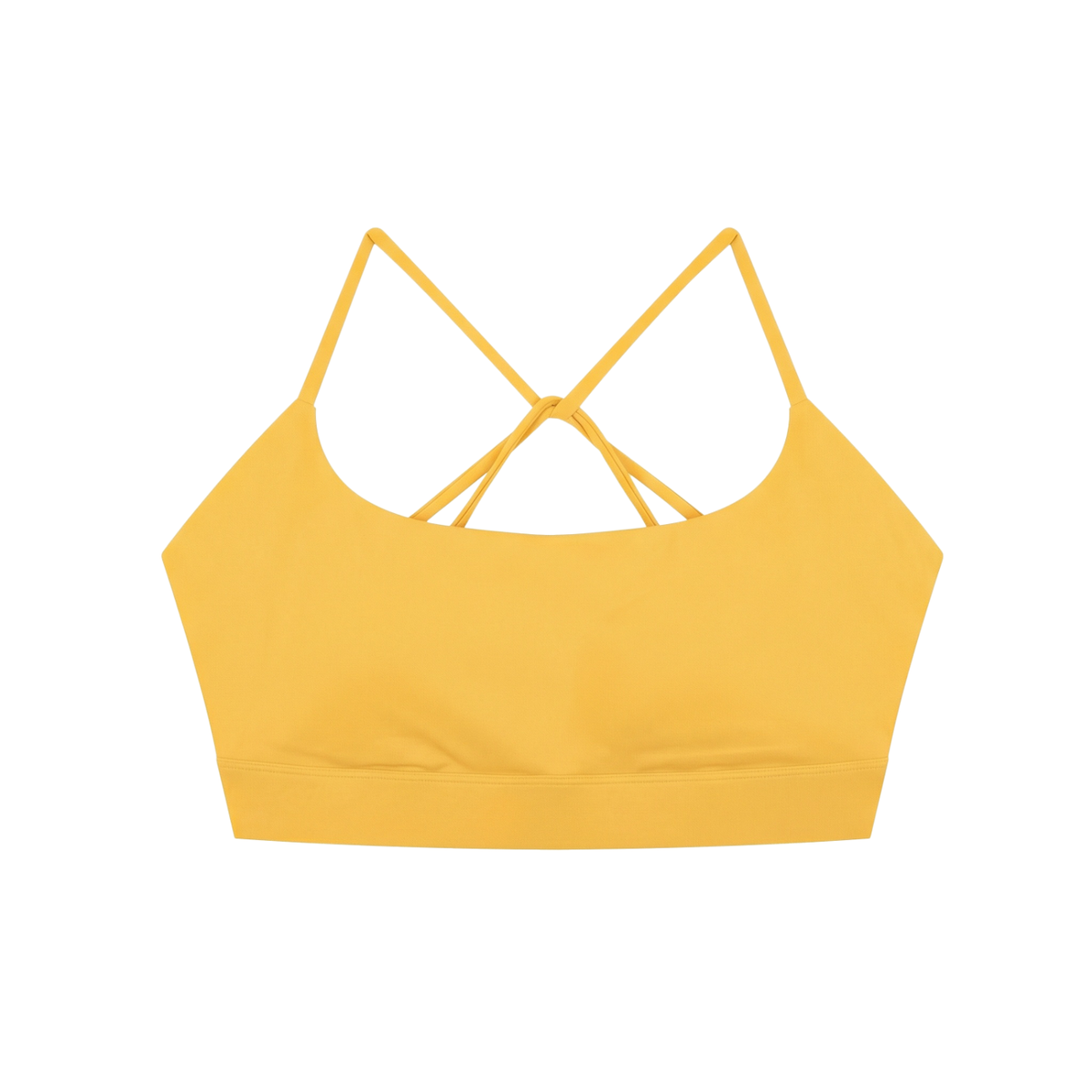 Strappy Criss Cross Yoga Sports Bra in Yellow by DKRTL WYZE