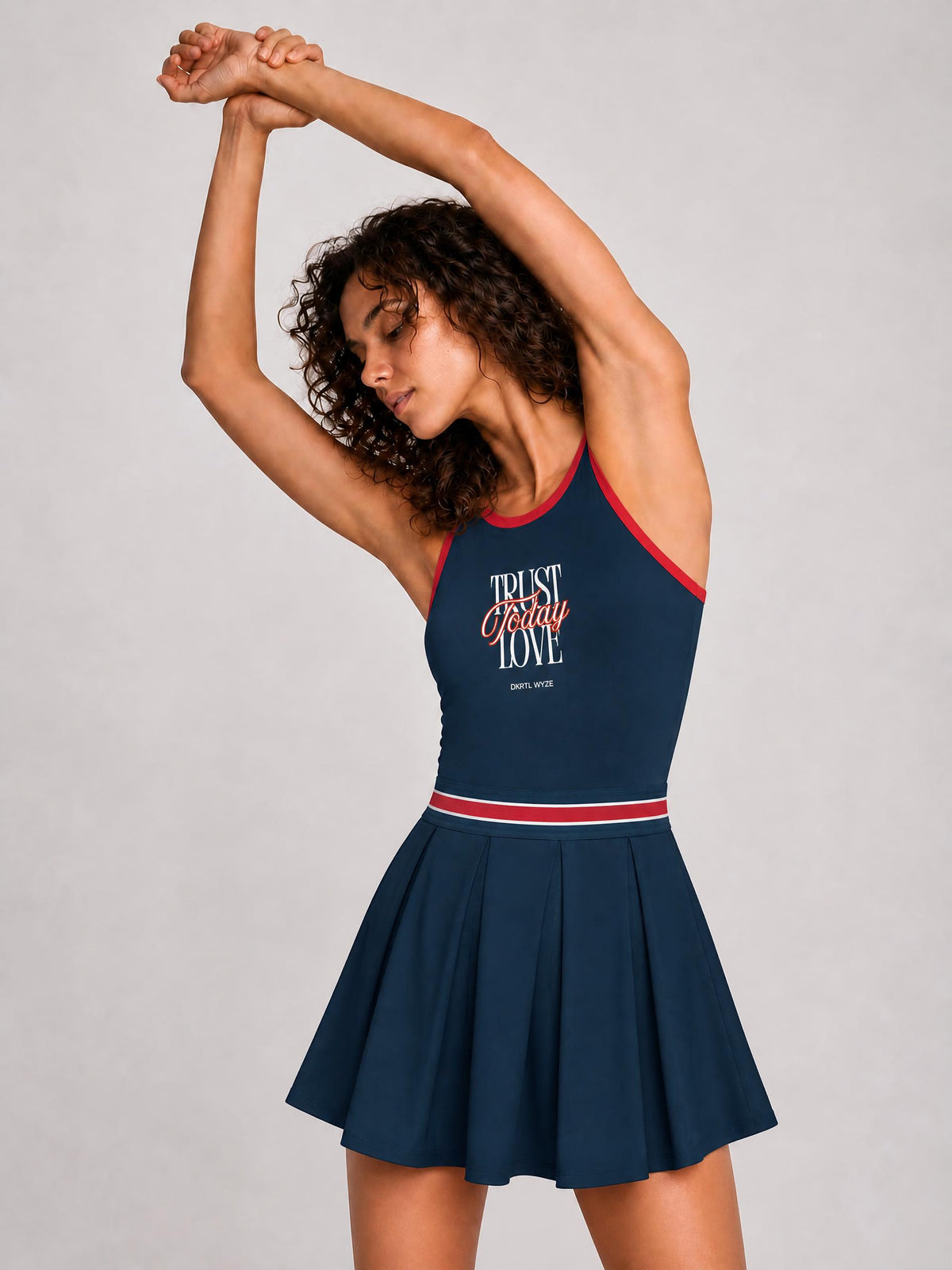 Women's Color Block A-Line Sleeveless Dress