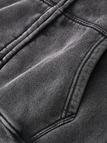 Zip-Through Boxy Fleece Hoodie