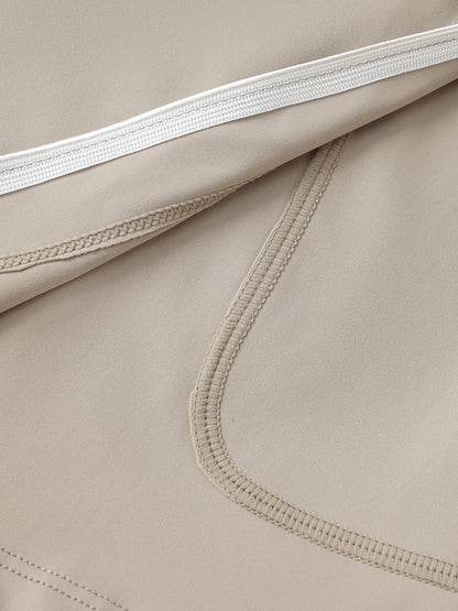 High-Waist Pocketed A-Line Skirt
