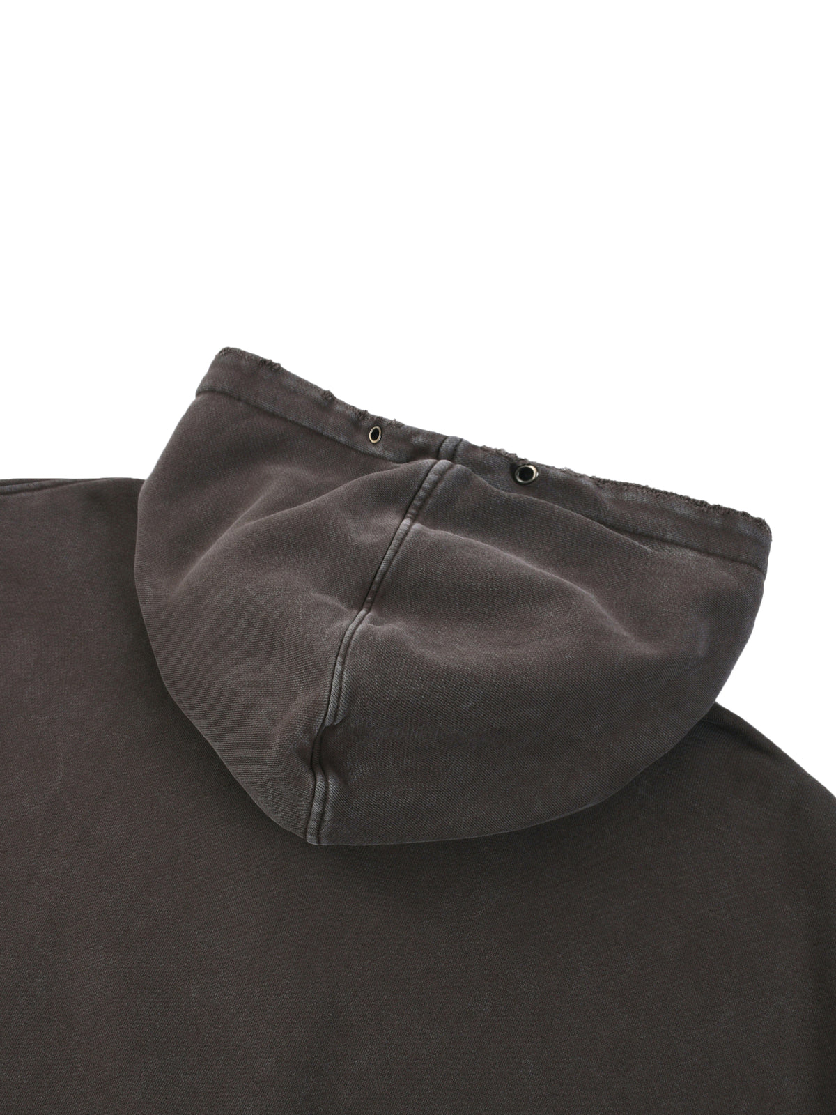 Snow Washed Distressed Panel Pocket Hoodie