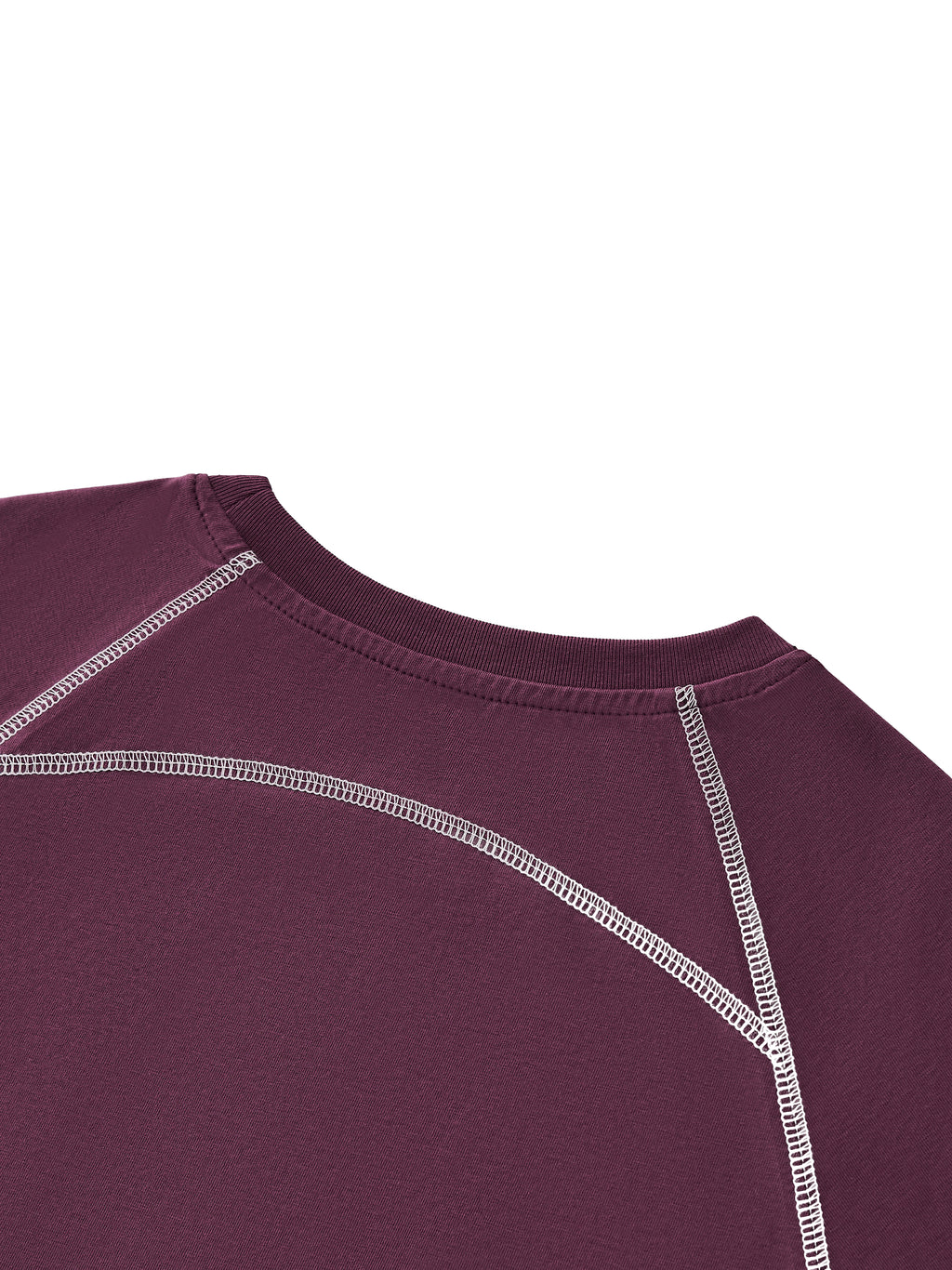 Women's Contrast Stitch Raglan Crop T-Shirt