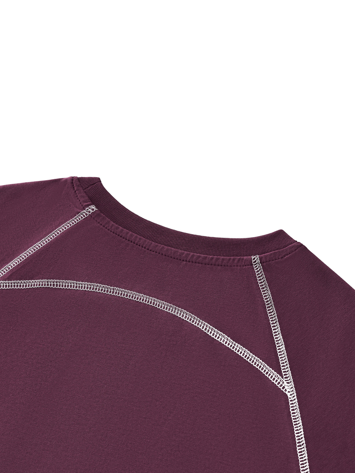 Women's Contrast Stitch Raglan Crop T-Shirt